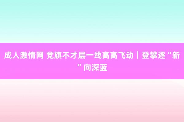 成人激情网 党旗不才层一线高高飞动｜登攀逐“新”向深蓝