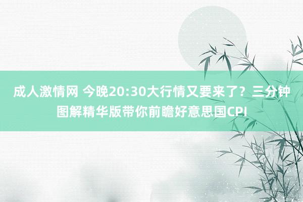 成人激情网 今晚20:30大行情又要来了？三分钟图解精华版带你前瞻好意思国CPI