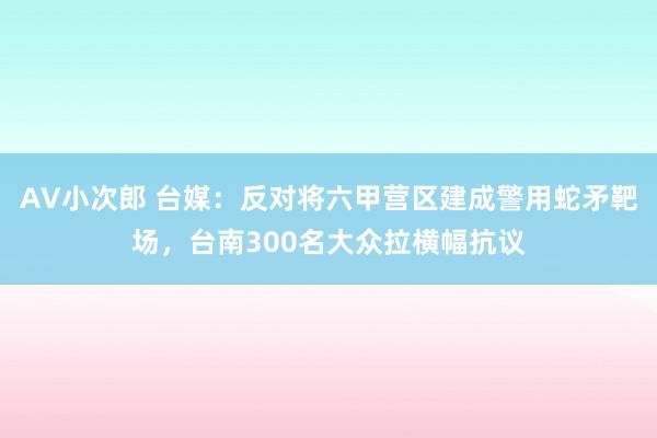 AV小次郎 台媒：反对将六甲营区建成警用蛇矛靶场，台南300名大众拉横幅抗议